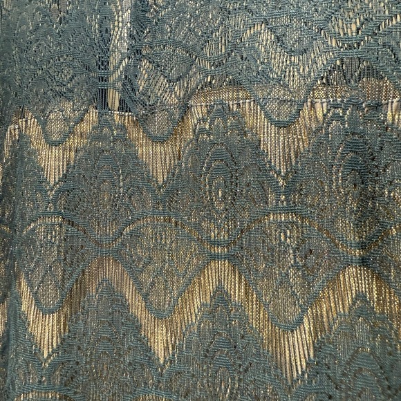 NWT Lace Maxi Dress Sm Teal Blue Gold Party Cocktail Romantic Lacey Rich Wedding - Picture 5 of 15